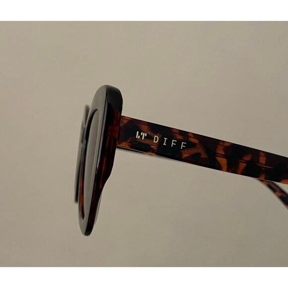 New DIFF Melody Womens Amber Tortoise Pattern Tinted Lenses Cat Eye Sunglasses main image 8